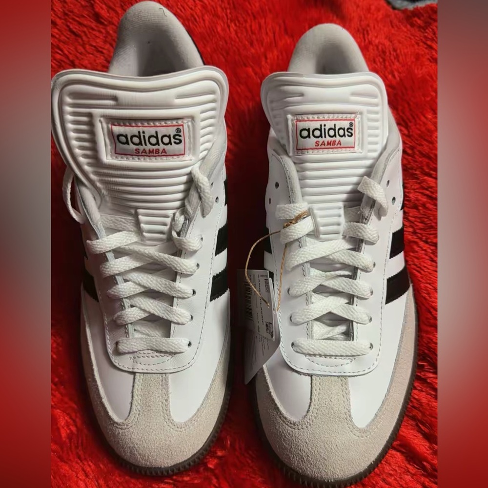 adidas Samba White Sneakers with Black Stripes